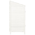 vidaXL Remise de jardin Blanc 55x52x112 cm Bois de sapin solide