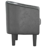 vidaXL Fauteuil cabriolet gris similicuir