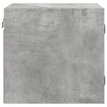 vidaXL Table de chevet avec porte en verre gris béton 35x37x35 cm