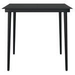 vidaXL Ensemble à manger de jardin avec coussins 5 Pièces Noir