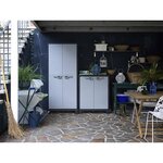 Keter Armoire de rangement avec étagères Titan Noir et gris 182 cm