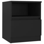 vidaXL Table de chevet Noir 40x40x50 cm Aggloméré