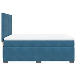 vidaXL Sommier à lattes de lit et matelas bleu 140x200 cm velours