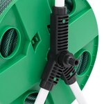 vidaXL Enrouleur de tuyau vert sur pied avec tuyau de 50 m PVC