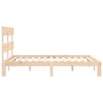 vidaXL Cadre de lit avec tête de lit 160x200 cm bois massif