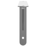 vidaXL Supports d'étagères 4Pièces 30x2 5x15 5cm argenté acier inoxydable
