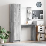 vidaXL Bureau avec rangement Gris Sonoma Bois d'ingénierie