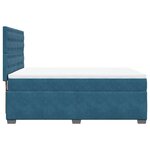 vidaXL Sommier à lattes de lit et matelas bleu 140x190 cm velours
