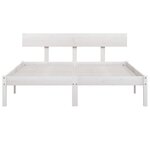 vidaXL Cadre de lit Blanc Bois de pin massif 160x200 cm