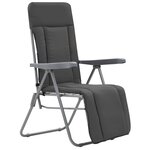 vidaXL Chaises pliables de jardin avec coussins lot de 2 Gris