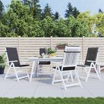 vidaXL Coussins de chaise à dossier haut lot de 4 anthracite mélangé