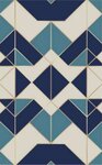 Tapis d'intérieur Triangle 160 x 230 cm - Bleu