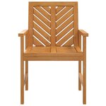vidaXL Chaises à manger de jardin lot de 3 bois massif d'acacia