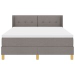 vidaXL Lit à ressorts avec matelas Taupe 140x200 cm Tissu
