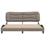 vidaXL Cadre de lit sans matelas taupe 180x200 cm tissu