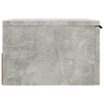 vidaXL Table de chevet murale Gris béton 34x30x20 cm