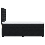 vidaXL Sommier à lattes de lit avec matelas Noir 90x190 cm Velours