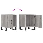 vidaXL Tables de chevet 2 Pièces sonoma gris 40x40x50cm bois d'ingénierie