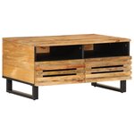 vidaXL Table basse 80x55x40 cm bois de manguier massif brut