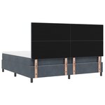 Lit coffre vidaXL avec matelas et LED gris foncé 200x200 cm en velours