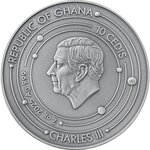 Pièce de monnaie en Argent 10 Cedis g 62.2 (2 oz) Millésime 2025 Solar System VENUS