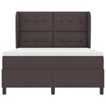 Lit Box Spring vidaXL avec Matelas - Marron Foncé  160x200 cm Tissu
