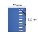Trieur Harmonika® Forever 9 Compartiments - Bleu Clair - X 6 - Exacompta