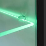 vidaXL Ensemble mural pour TV 5 Pièces avec lumières LED Noir brillant