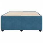 vidaXL Cadre de lit bleu 120x200 cm velours