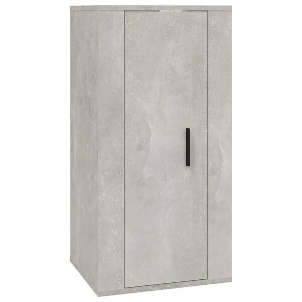vidaXL Meuble TV mural Gris béton 40x34 5x80 cm