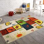 Tapis enfant Marelle 120 x 160 cm - Multicolore