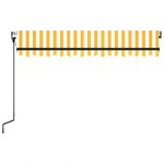 vidaXL Auvent rétractable automatique 350x250 cm Jaune et blanc