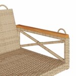vidaXL Balancelle beige 109x62x40 cm résine tressée