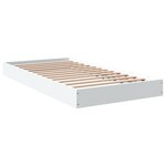 vidaXL Cadre de lit sans matelas blanc 90x190 cm bois d'ingénierie