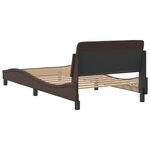 vidaXL Cadre de lit sans matelas marron 100x200 cm similicuir