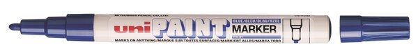 Marqueur PAINT Marker PX21 Pte conique fine 0,8 - 1,2mm Bleu Foncé UNI-BALL