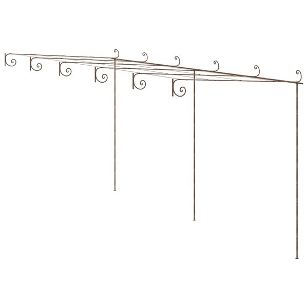 vidaXL Pergola de jardin Marron antique 6x3x2 5 m Fer