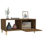 vidaXL Table basse chêne marron 89 5x50x40 cm bois d'ingénierie
