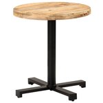 vidaXL Table de bistro Ronde Ø70x75 cm Bois de manguier brut