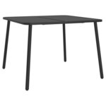 vidaXL Ensemble à manger de jardin 5 Pièces anthracite acier