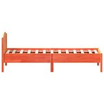 vidaXL Cadre de lit sans matelas cire marron 90x190 cm bois pin massif