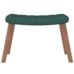 vidaXL Chaise à bascule avec repose-pied Vert foncé Velours