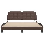 vidaXL Cadre de lit avec LED sans matelas marron 160x200 cm