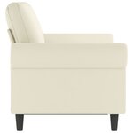 vidaXL Canapé à 2 places Crème 120 cm Velours