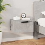 vidaXL Table de chevet murale Gris béton 34x30x20 cm