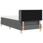 vidaXL Lit à ressorts avec matelas gris foncé 90x200 cm en tissu