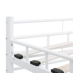 vidaXL Cadre de lit et tête de lit sans matelas blanc 160x200 cm métal