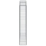 vidaXL Paniers à gabions arqués 4 Pièces 200x50x220/240 cm Fer galvanisé