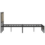 vidaXL Cadre de lit en métal sans matelas chêne sonoma 150x200 cm