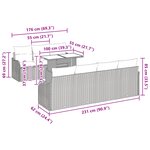 vidaXL Ensemble de Sofa de Jardin 8 Pièces avec Coussins Noir en Rattan Poly